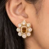 Amber Blossom Crystal Stud Earrings (3)
