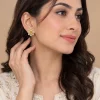 Amber Blossom Gold Stud Earrings (3)