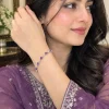 Amethyst Floral Link Bracelet (2)