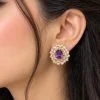 Amethyst Oval Radiance Earrings (5)