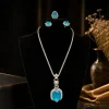 Azure Bloom Pendant Set (1)