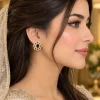 Black Onyx Blossom Crystal Stud Earrings (3)