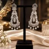 Celestial Crystal Chandelier Earrings (1) Silver Crystal Chandelier Earrings
