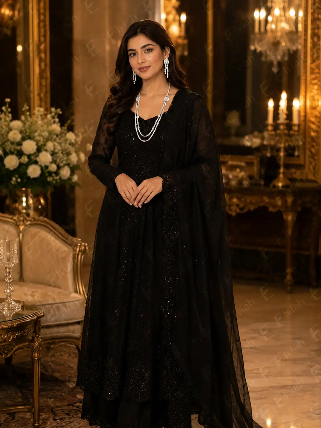 Celestine Cascade Necklace Set (3)