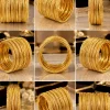 Classic Gold Texture Bangle Set (2)