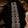 Crimson Regal Panel Bracelet (1) Red Crystal Statement Bracelet