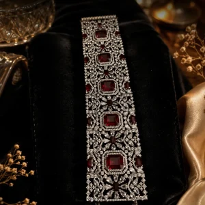 Red Crystal Statement Bracelet