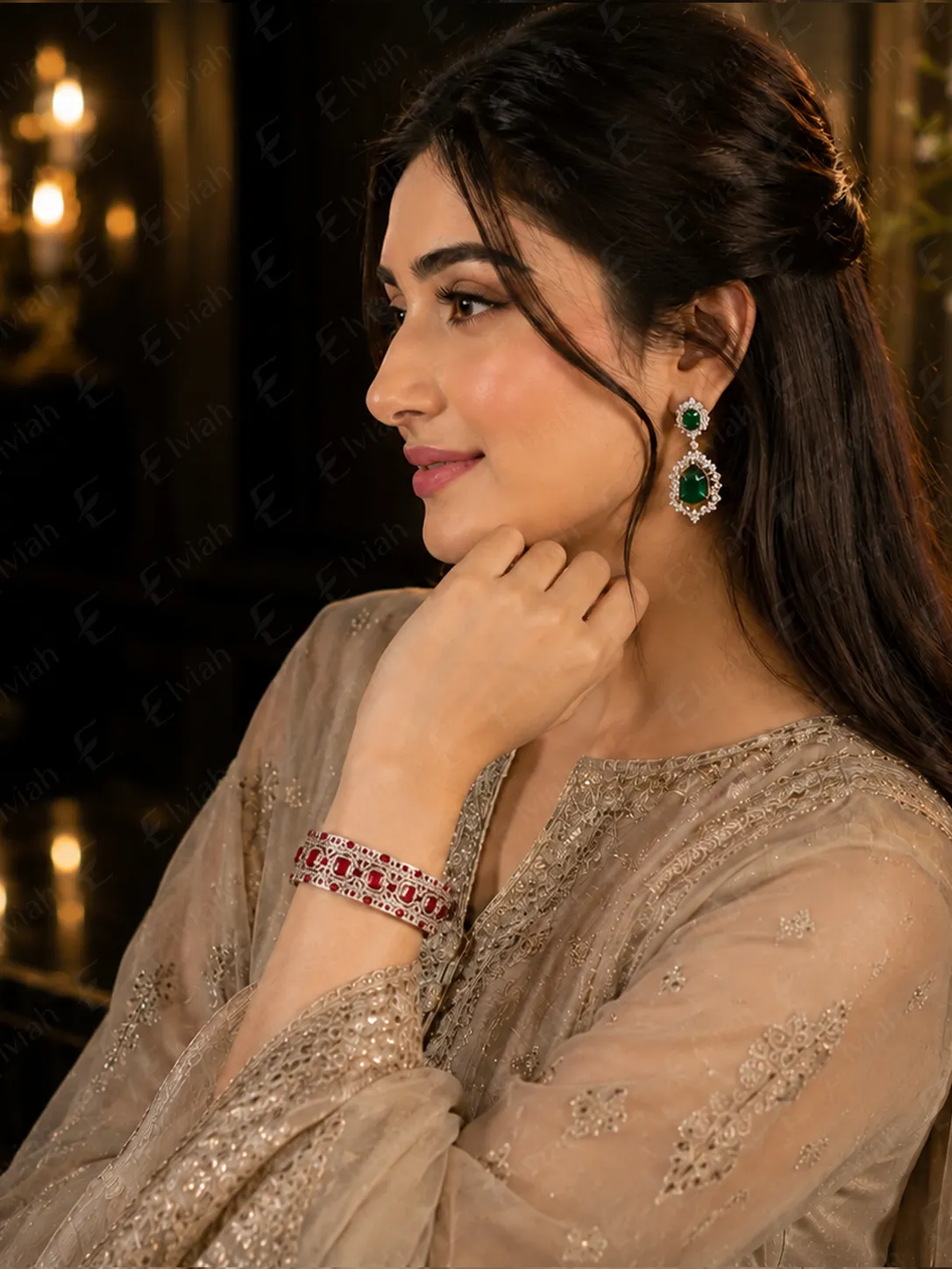 Crimson Regal Panel Bracelet (3)