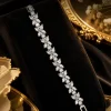 Crystal Bloom Centerpiece Bracelet (1) Silver Floral Centerpiece Bracelet