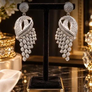 Crystal Cascade Chandelier Earrings