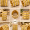 Crystal Edge Gold Bangle Set (2)