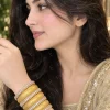 Crystal Edge Gold Bangle Set (5)