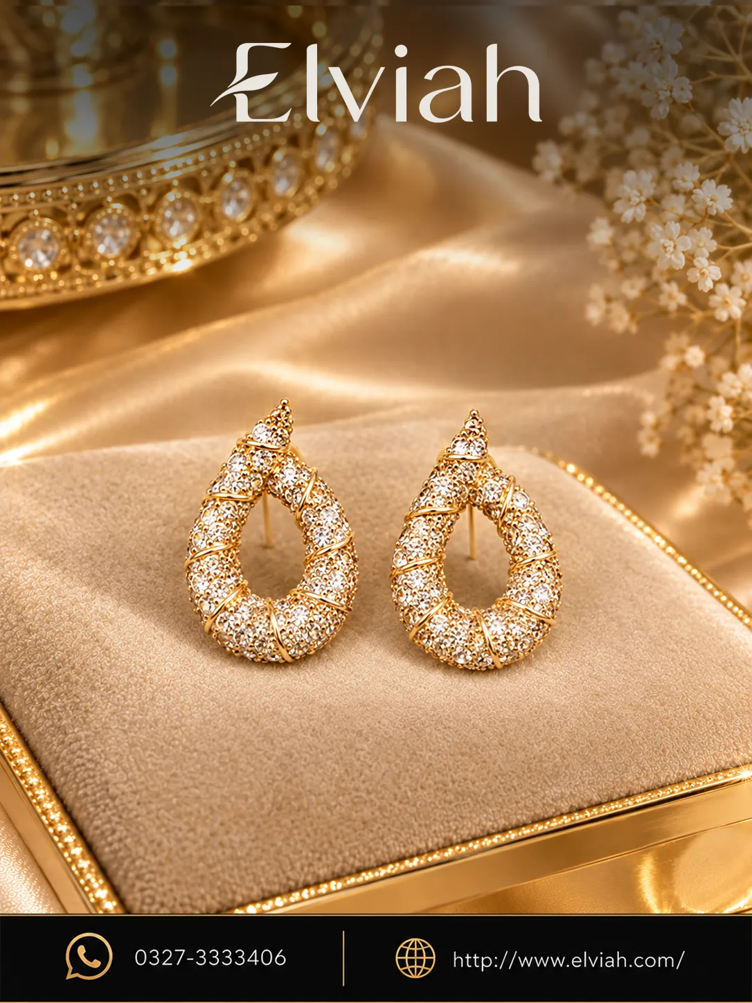 Crystal Luxe Teardrop Earrings (1) Clear Crystal Teardrop Earrings