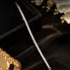 Éclat Linear Tennis Bracelet (1) Silver Floral Centerpiece Bracelet