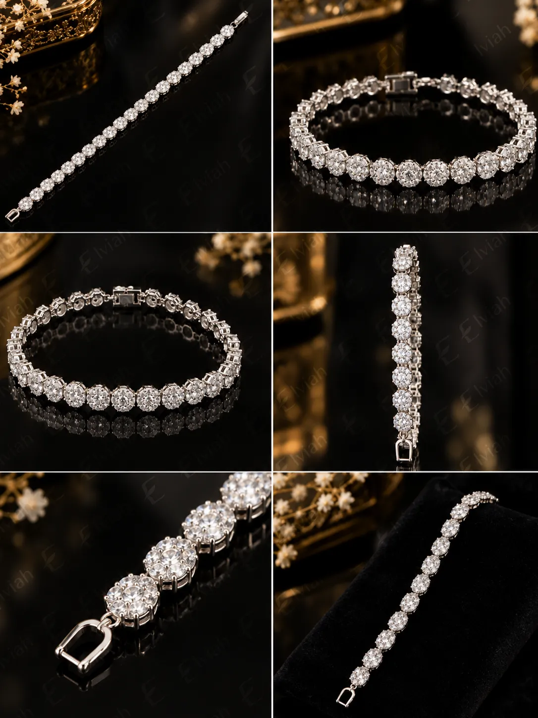 Eclat Linear Tennis Bracelet (2)