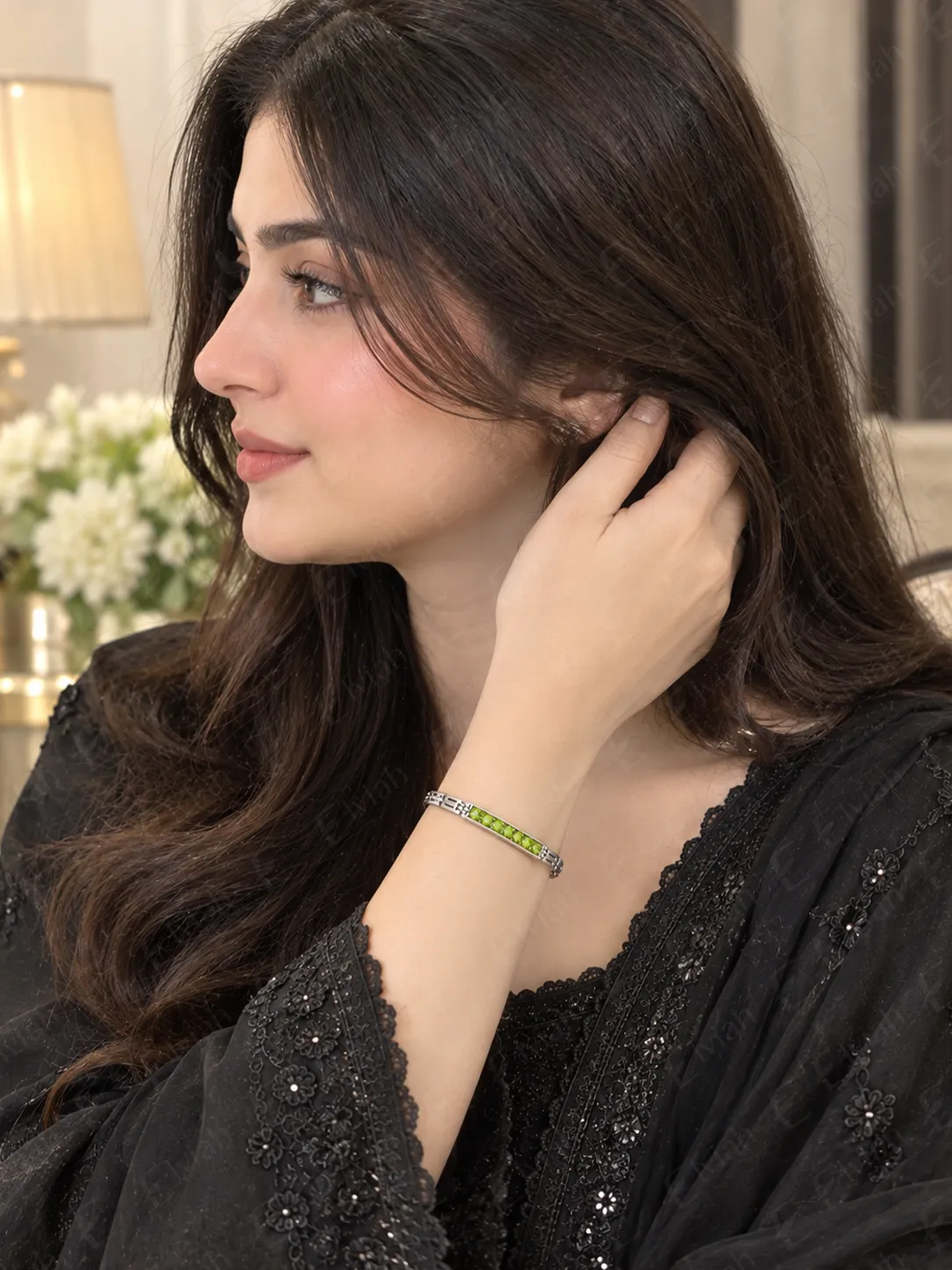 Emerald Bar Link Bracelet (3)