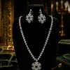 Green Floral Statement Necklace Set Green Floral Statement Necklace Set | Elviah