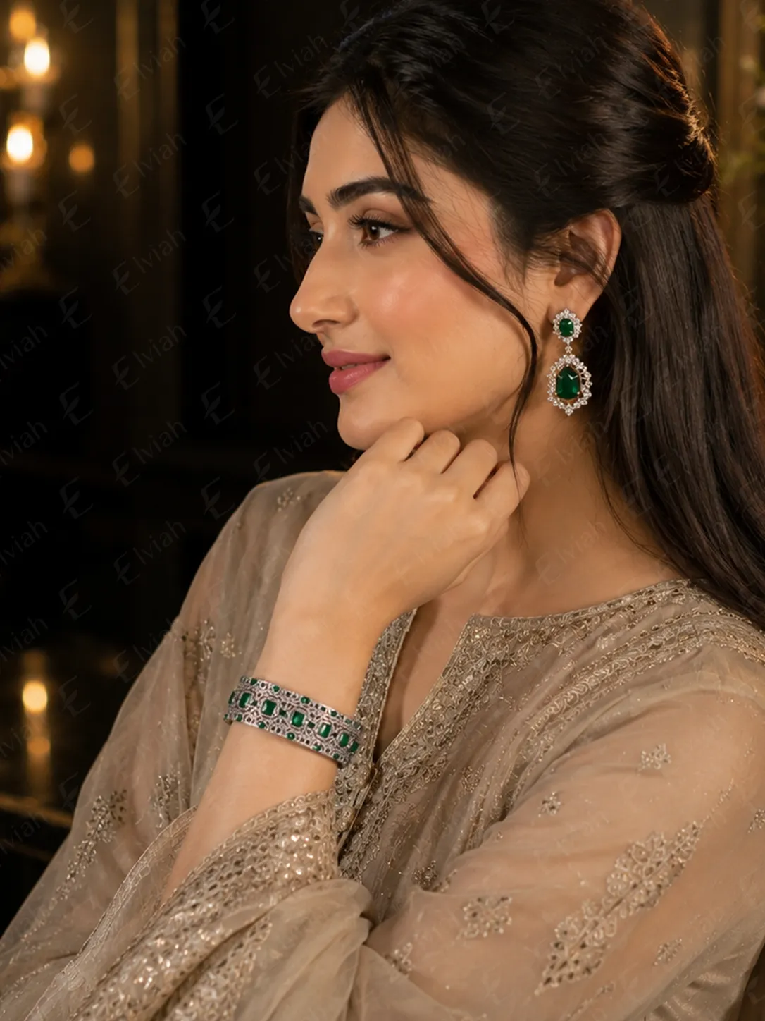 Emerald Imperial Panel Bracelet (3)