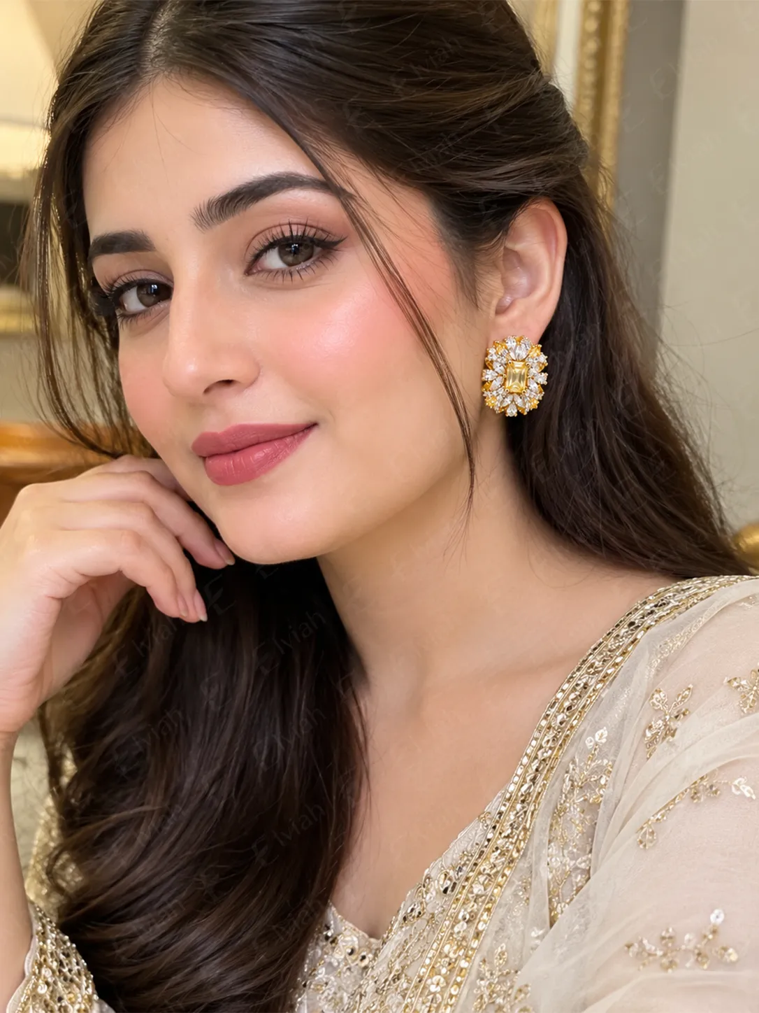 Golden Citrine Bloom Earrings (3)