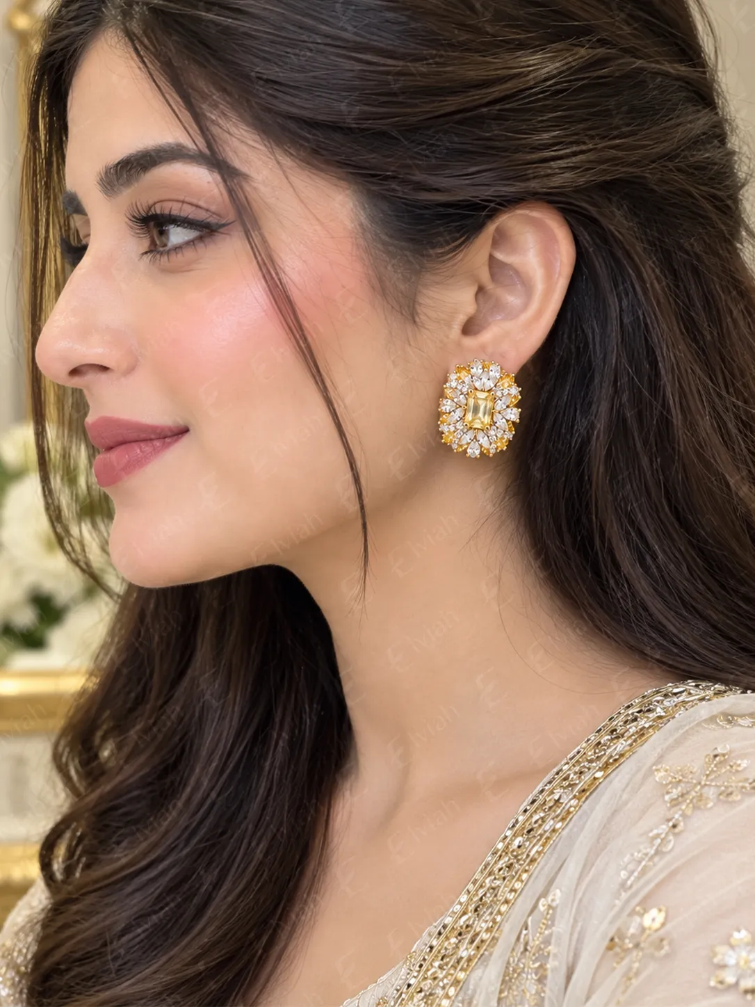 Golden Citrine Bloom Earrings (4)