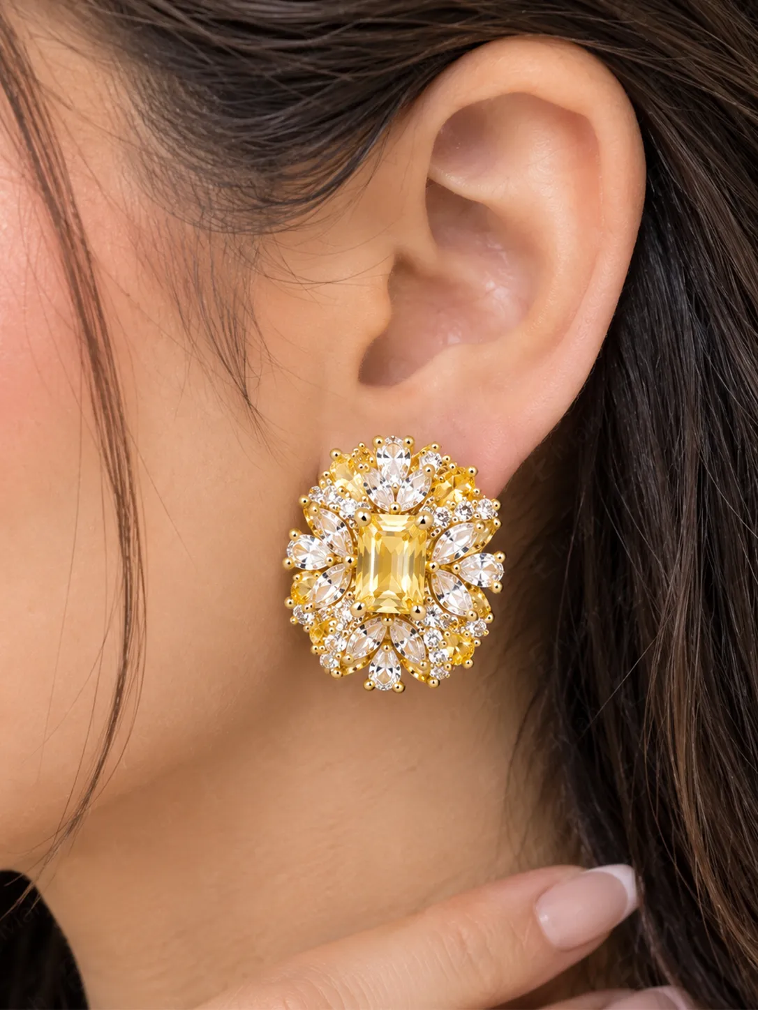 Golden Citrine Bloom Earrings (5)