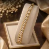 Golden Crystal Link Bracelet (1) Gold Tone Crystal Link Bracelet