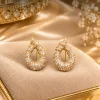 Golden Crystal Teardrop Earrings (1) Gold Crystal Teardrop Earrings