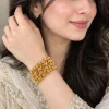 Golden Fleur Mosaic Cuff (2)