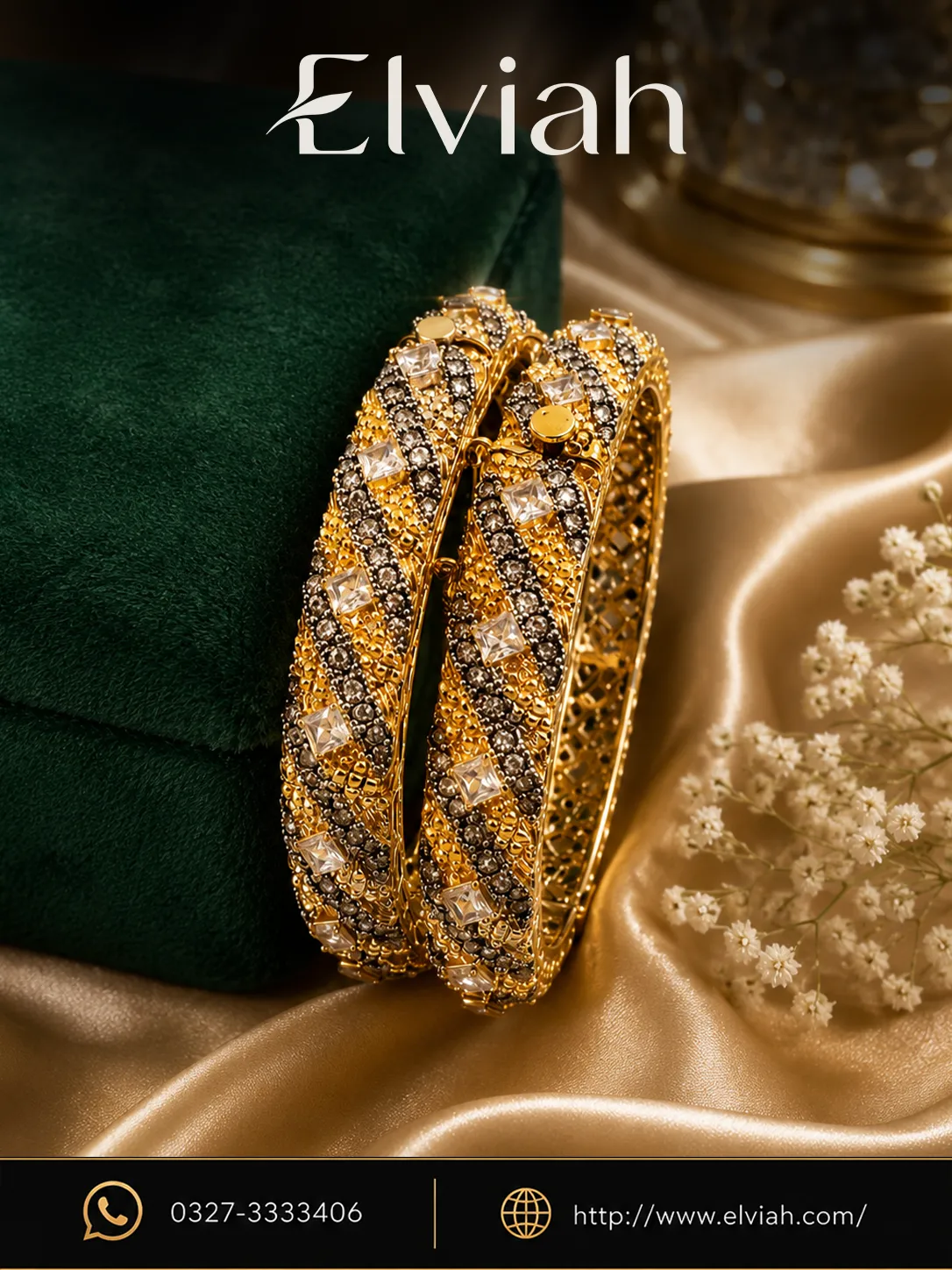 Gold Tone Geometric Bangle Set