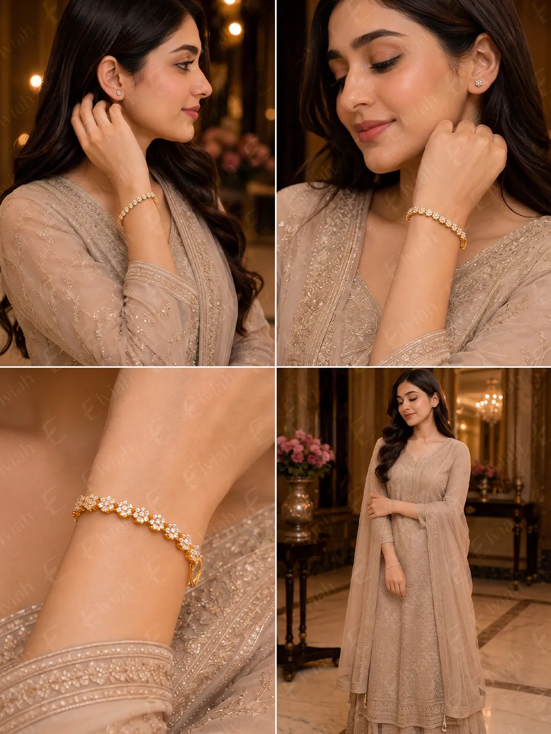 Golden Petal Line Bracelet (4)