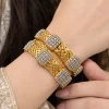 Noir Lattice Gold Bangles (5)