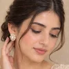 Pearl Blossom Crystal Stud Earrings (7)