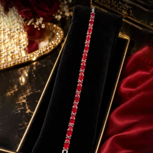 Red Crystal Link Bracelet