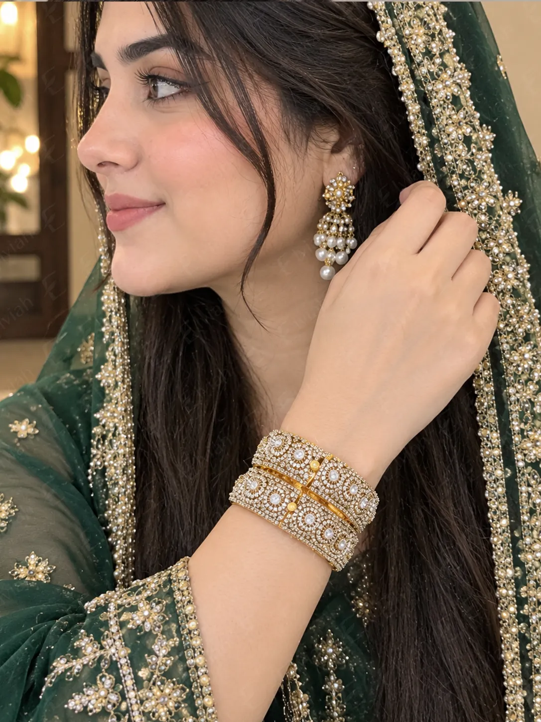 Regal Blossom Twin Bangles (3)