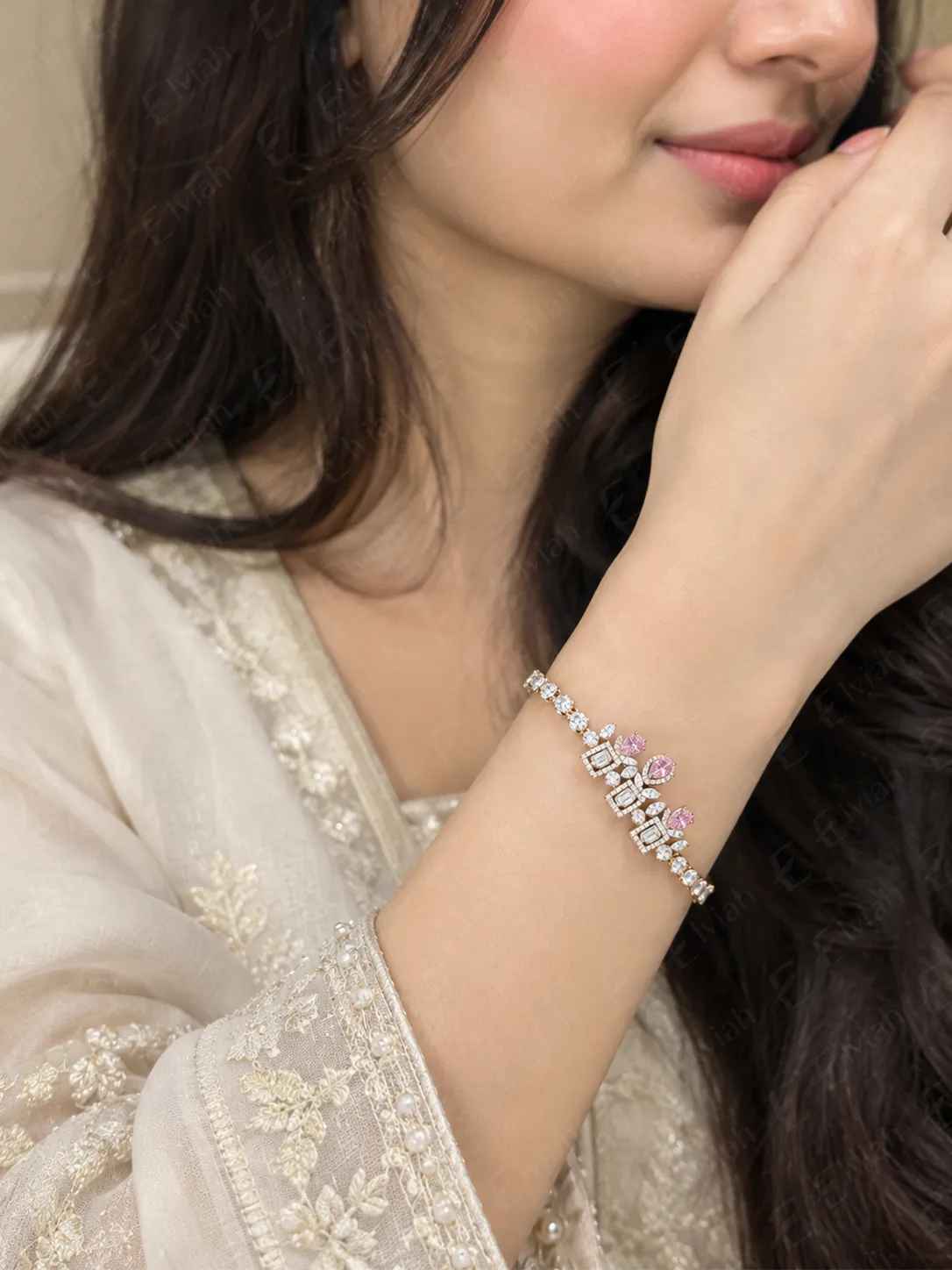 Rose Petal Crystal Bracelet (3)