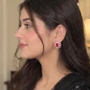 Ruby Blossom Stud Earrings (3)