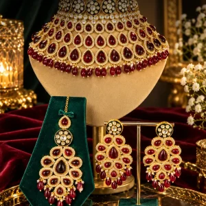 Red Ruby Bridal Jewelry Set
