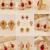 Ruby Oval Halo Earrings (2)