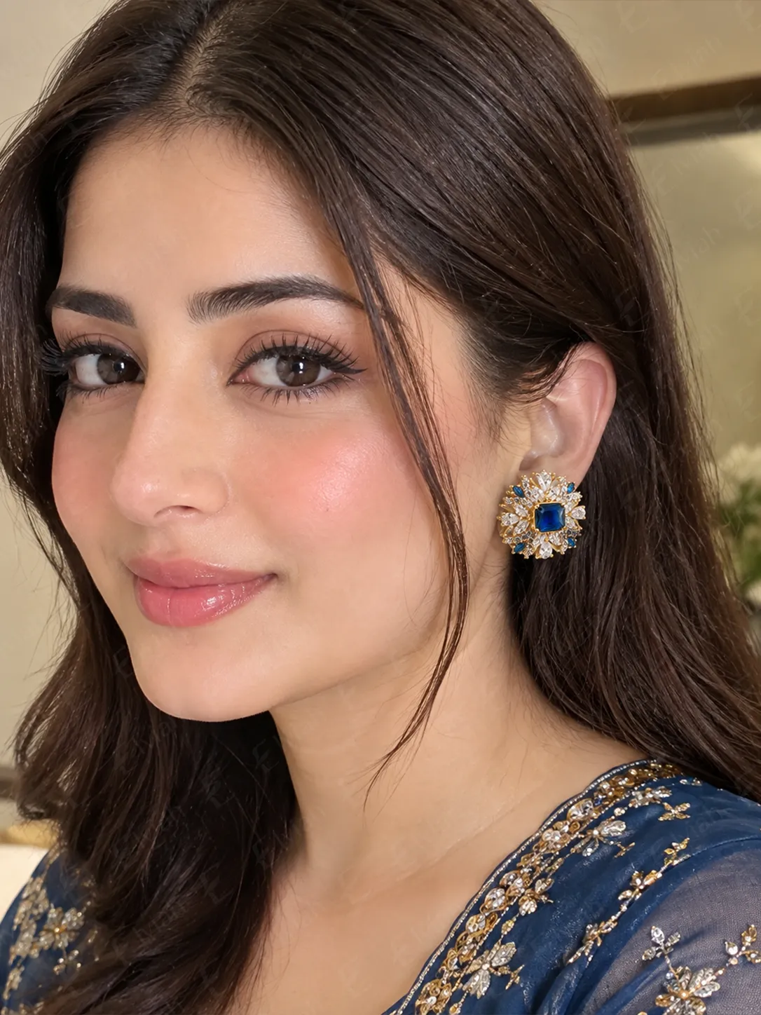 Sapphire Garden Crest Earrings (3)