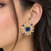 Sapphire Garden Crest Earrings (5)