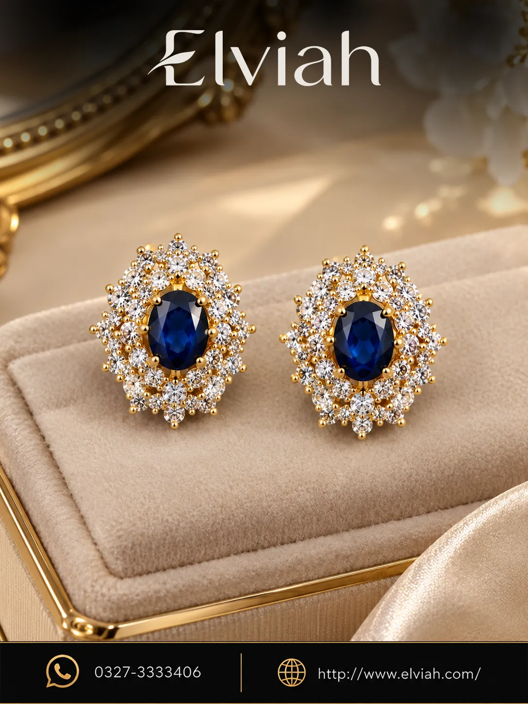 Sapphire Imperial Halo Earrings (1)