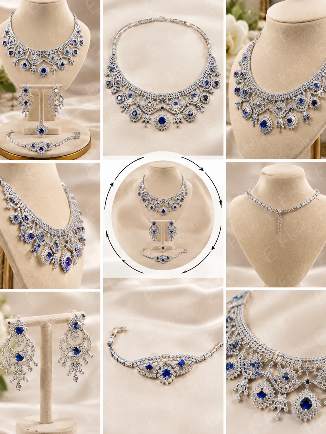 Sapphire Royale Bridal Jewelry Set (2)