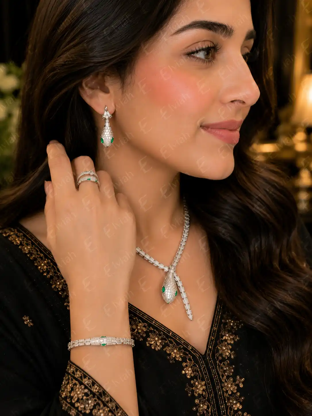 Serpent Luxe Emerald Set (5)