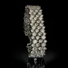 Silver Blossom Cluster Bracelet (1) Silver Floral Cluster Statement Bracelet | Elviah