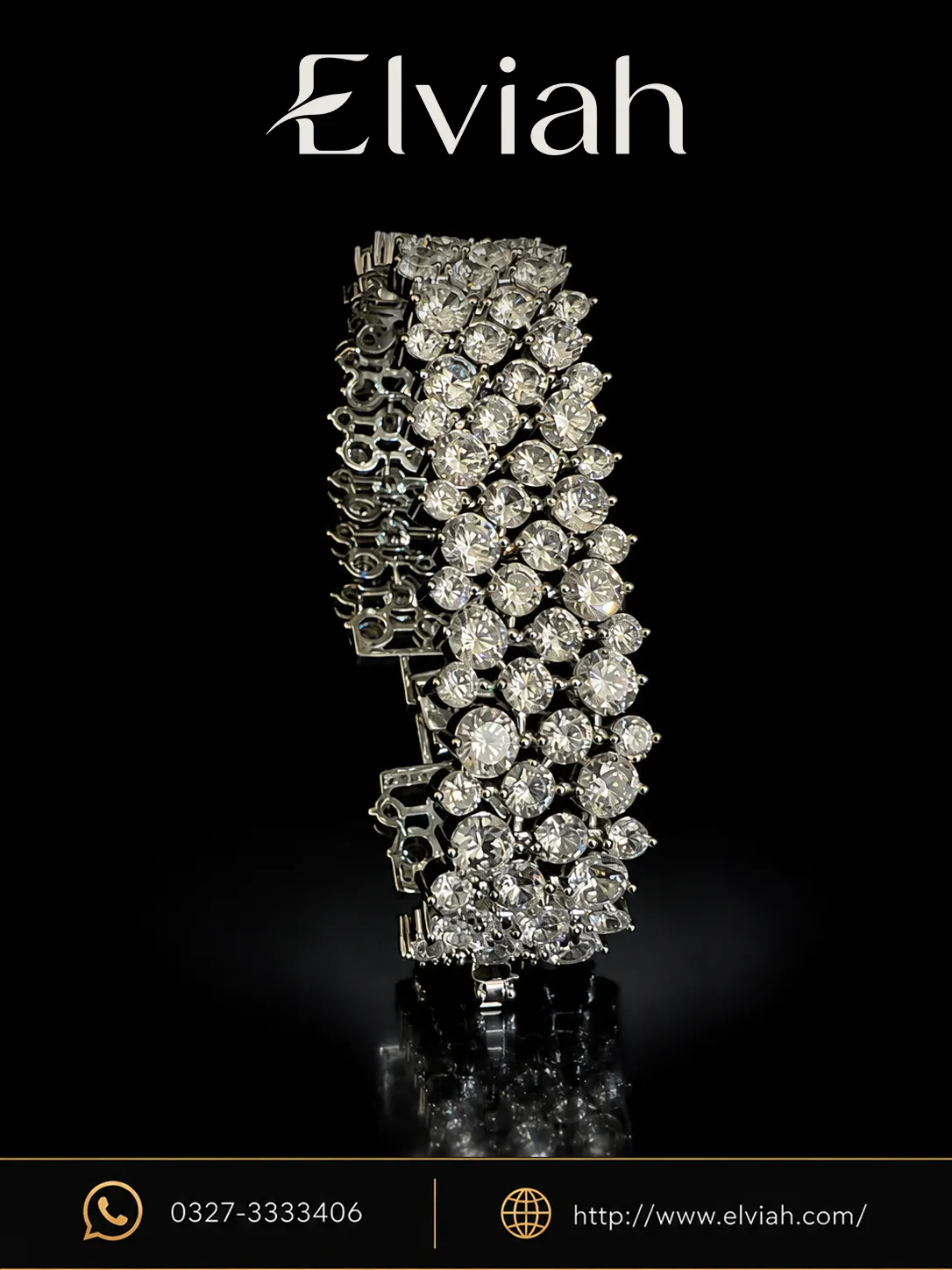 Silver Blossom Cluster Bracelet (1) Silver Floral Cluster Statement Bracelet | Elviah