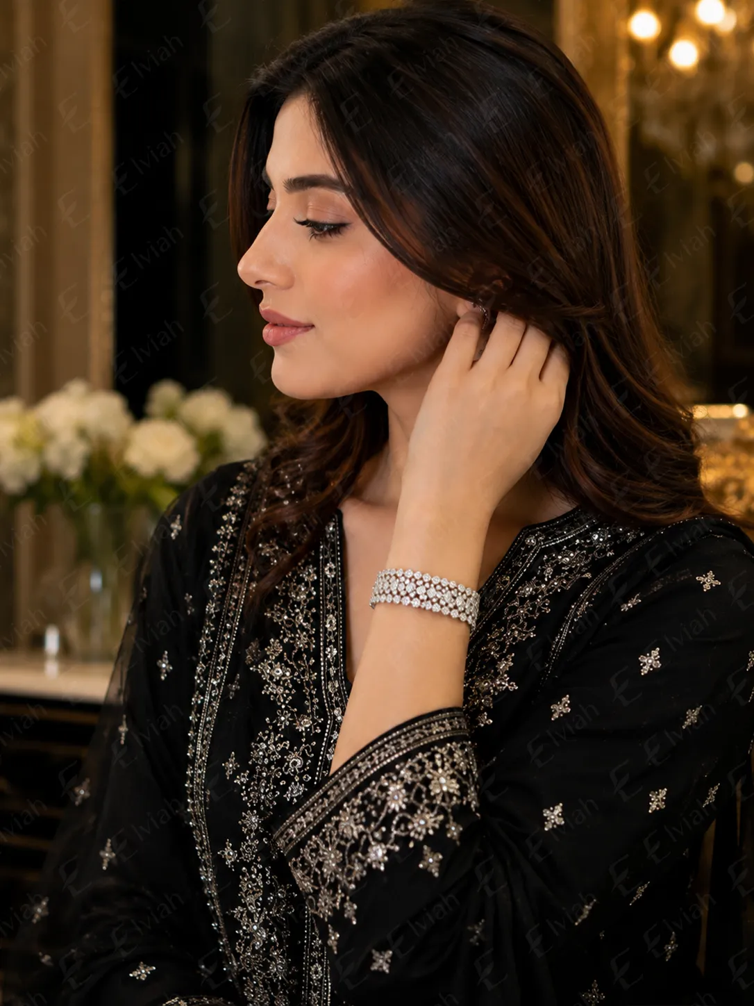 Silver Blossom Cluster Bracelet (3)