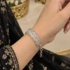 Silver Coin Cascade Bracelet (4)