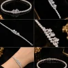 Silver Floral Cascade Bracelet (2)