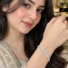 Silver Laurel Leaf Tennis Bracelet (2)