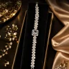 Silver Marquise Garden Bracelet (1) Silver Marquise Crystal Bracelet